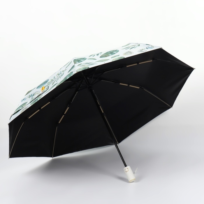 Зонт автоматический &laquo;Природа&raquo;, эпонж, 3 сложения, 8 спиц, R = 48/55 см, D = 110 см, цвет МИКС