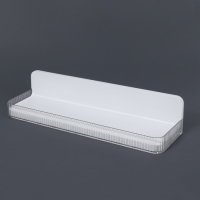 Органайзер для хранения, навесной, 1 секция, с клеевой основой, 35 × 10 × 7,5 см, цвет полупрозрачный/белый Органайзер для хранения, навесной, 1 секция, с клеевой основой, 35 × 10 × 7,5 см, цвет полупрозрачный/белый