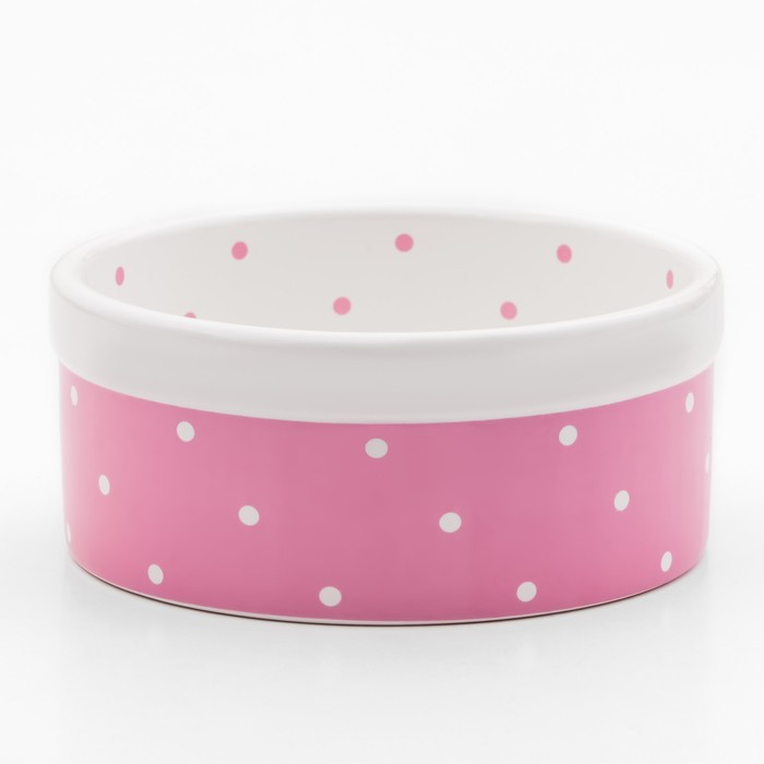 Миска керамическая "Princess" 400 мл  13 х 5,5 см, розовая