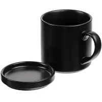 Кружка с подогревом и беспроводной зарядкой Dual Base Plus, черная Кружка с подогревом и беспроводной зарядкой Dual Base Plus, черная