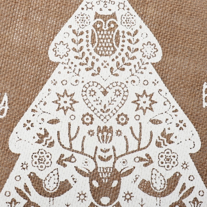 Новый год. Салфетка &laquo;Merry bright&raquo; цв.белый, 37*37 см