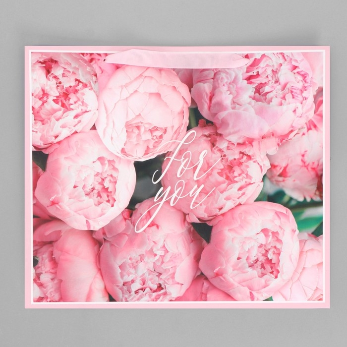 Пакет подарочный ламинированный горизонтальный, упаковка, «For you», M 30 х 25.5 х 9 см Пакет подарочный ламинированный горизонтальный, упаковка, «For you», M 30 х 25.5 х 9 см