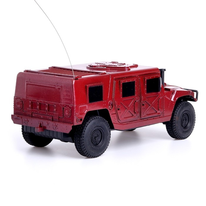 Джип радиоуправляемый «Хамер», свет, работает от батареек, 1:18, цвет бордовый Джип радиоуправляемый «Хамер», свет, работает от батареек, 1:18, цвет бордовый