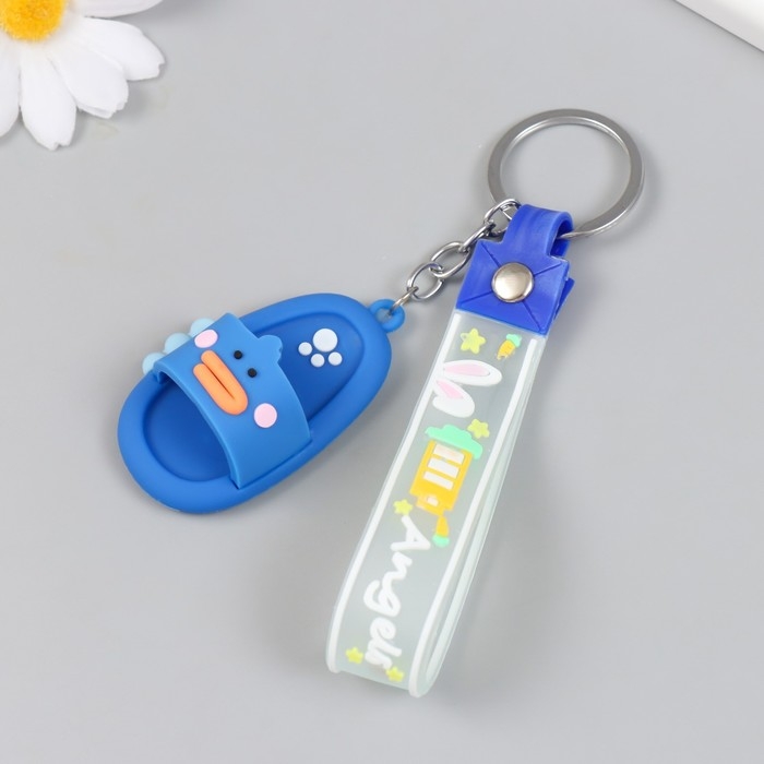 Брелок резина с ремешком Брелок резина с ремешком "Сланец уточка" МИКС 4,5х6 см