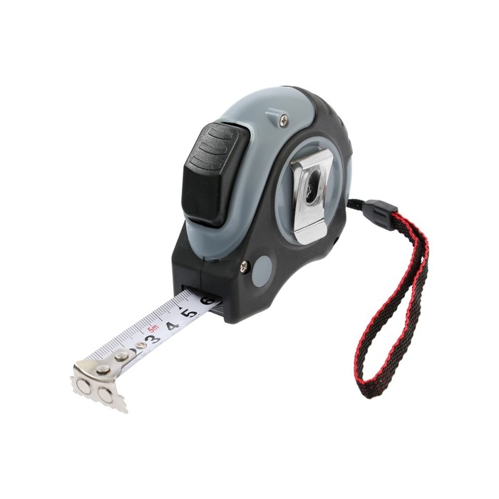 Рулетка ТУНДРА, двухкомпонентный корпус, автостоп, магнитный зацеп, 5 м х 19 мм Рулетка ТУНДРА, двухкомпонентный корпус, автостоп, магнитный зацеп, 5 м х 19 мм