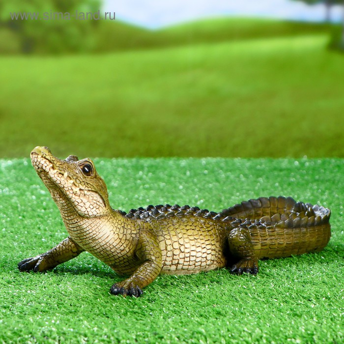 Садовая фигура Садовая фигура "Кайман" акрил 34х18х12,5см