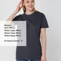 Футболка Regent 150 серая (стальная), размер M