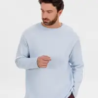 Лонгслив унисекс Siluetti Fuori, светло-голубой, размер S/M