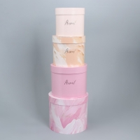 Набор шляпных коробок для цветов 4 в 1, упаковка подарочная, «Нежный», 14 х 13 см - 20 х 17.5 см Набор шляпных коробок для цветов 4 в 1, упаковка подарочная, «Нежный», 14 х 13 см - 20 х 17.5 см