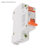 Выключатель автоматический TDM ВА47-63, 1п, 25 А, 4.5 кА Выключатель автоматический TDM ВА47-63, 1п, 25 А, 4.5 кА