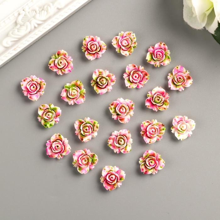 Декор для творчества пластик Декор для творчества пластик "Роза" набор 20 шт 1,6х1,6 см