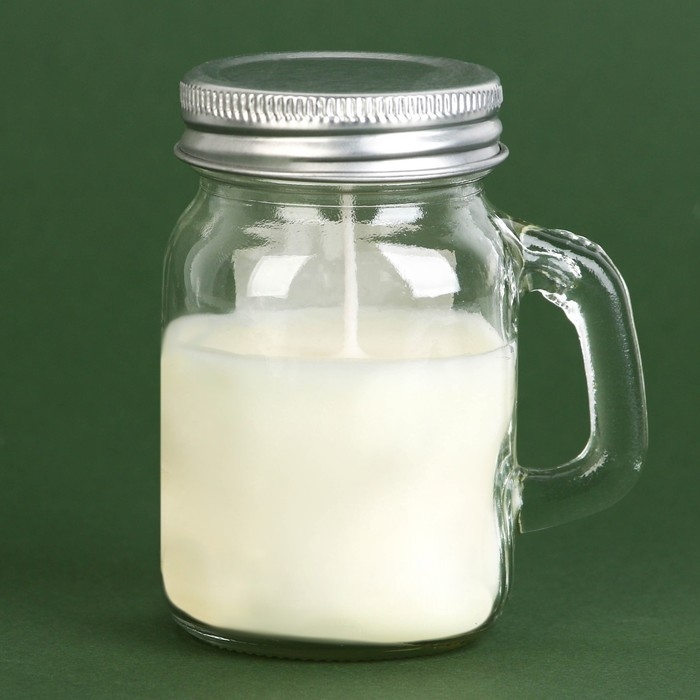 Новогодняя свеча в банке с ручкой &laquo;Новый год: Тепла и уюта&raquo;, аромат ваниль