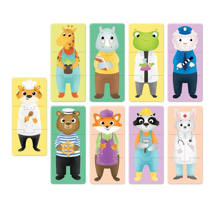 Пазлы 3 в 1 &laquo;Собирай и меняй: Такие разные професии&raquo;, 9 пазлов, 27 деталей