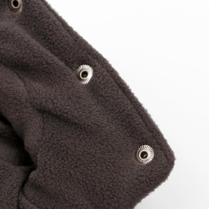 Комбинезон зимний для животных, флис, 2XL (ДС 34-36, ОШ 34-36, ОГ 44-48 см), серый