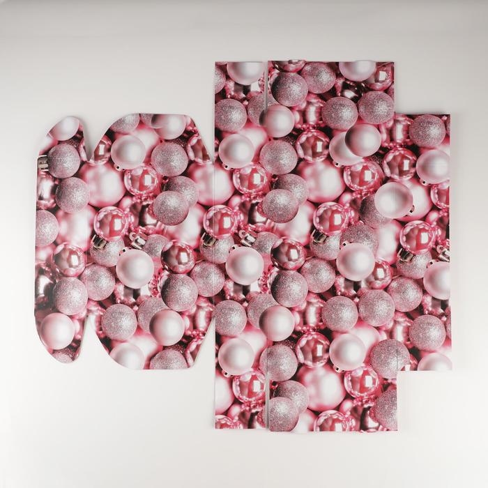 Коробка подарочная новогодняя складная &laquo;Розовый новый год&raquo;, 27 х 21 х 9 см, Новый год