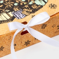 Новый год. Коробка подарочная новогодняя складная, упаковка, &laquo;Домик в негу&raquo;, 20 &times; 18 &times; 5 см.