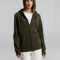 Толстовка на молнии с капюшоном унисекс King, хаки, размер XS Толстовка на молнии с капюшоном унисекс King, хаки, размер XS