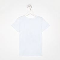 Футболка детская, цвет белый/дед мороз, рост 104 см Футболка детская, цвет белый/дед мороз, рост 104 см