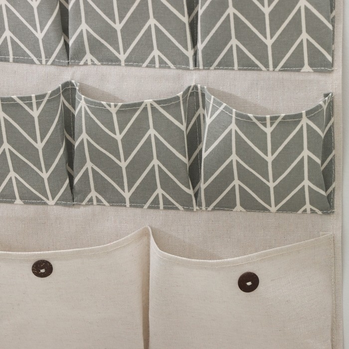 Органайзер подвесной с карманами &laquo;Зигзаг&raquo;, 8 отделений, 49,5&times;35х3 см