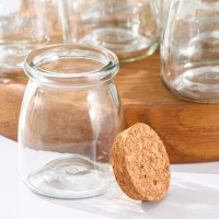 Набор баночек стеклянных для специй с пробковой крышкой Доляна «Парфе», 200 мл, 7×7×8,5 см, 12 шт Набор баночек стеклянных для специй с пробковой крышкой Доляна «Парфе», 200 мл, 7×7×8,5 см, 12 шт