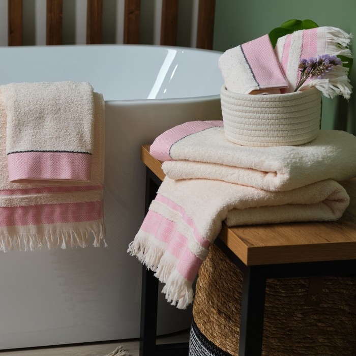 Полотенце махровое Love Life &laquo;Бриз&raquo; 30х50 см, розовый