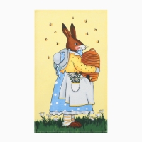 Набор кухонных полотенец Доляна "Bee and bunny" 2 шт, 28х46 см, рогожка, 100% хлопок, 160г/м2 Набор кухонных полотенец Доляна "Bee and bunny" 2 шт, 28х46 см, рогожка, 100% хлопок, 160г/м2