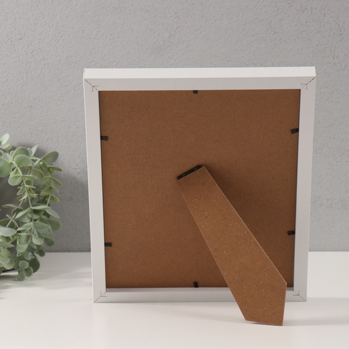 Фоторамка МДФ на 1 фото 13х18 см с паспарту "Фина" белая 2х23х28 см