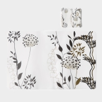 Салфетки сервировочные на стол Доляна «Укроп», 6+6 шт (28×43, 9,5×9,5 см), цвет белый Салфетки сервировочные на стол Доляна «Укроп», 6+6 шт (28×43, 9,5×9,5 см), цвет белый