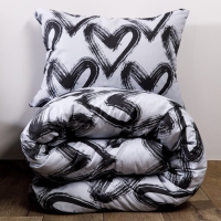 Постельное бельё Евро Ночь Нежна Dark love, 200х215см, 200х215см, 70х70см 2шт, бязь, хлопок, 120 гр Постельное бельё Евро Ночь Нежна Dark love, 200х215см, 200х215см, 70х70см 2шт, бязь, хлопок, 120 гр