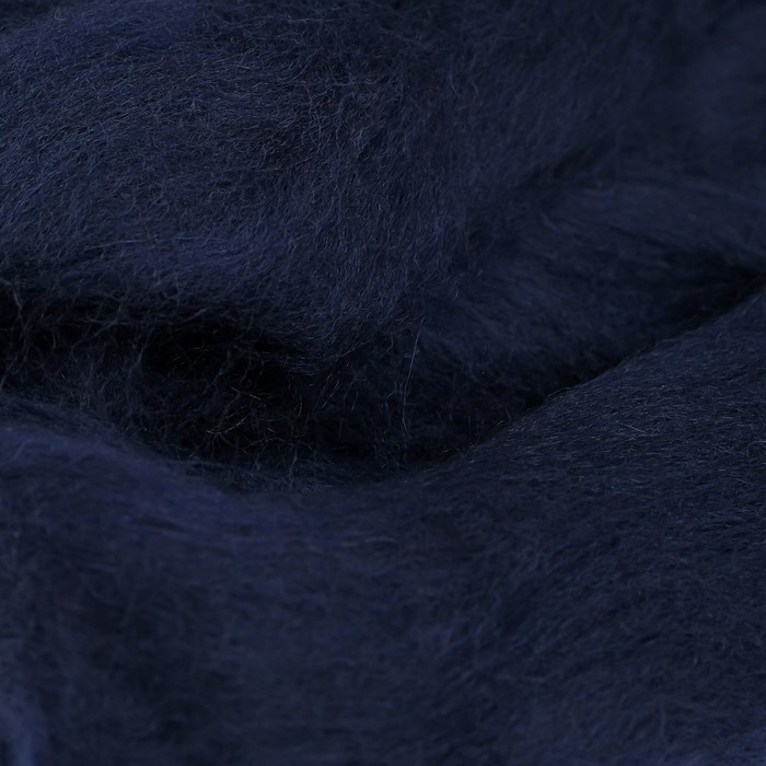 Шерсть для валяния 100% полутонкая шерсть 50 гр (173, синий)