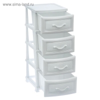 Комод 4-х секционный &laquo;Дельфин&raquo;, белый