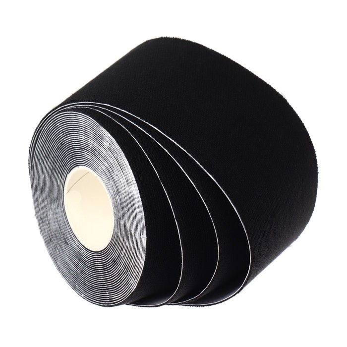 Кинезио-тейп, 5 см &times; 5 м, цвет чёрный