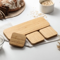 Соусник на подставке Доляна, 3 шт, 32×12×1,6 см, бамбук Соусник на подставке Доляна, 3 шт, 32×12×1,6 см, бамбук