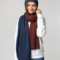 Шарф Nobilis, бирюзовый с терракотовым Шарф Nobilis, бирюзовый с терракотовым