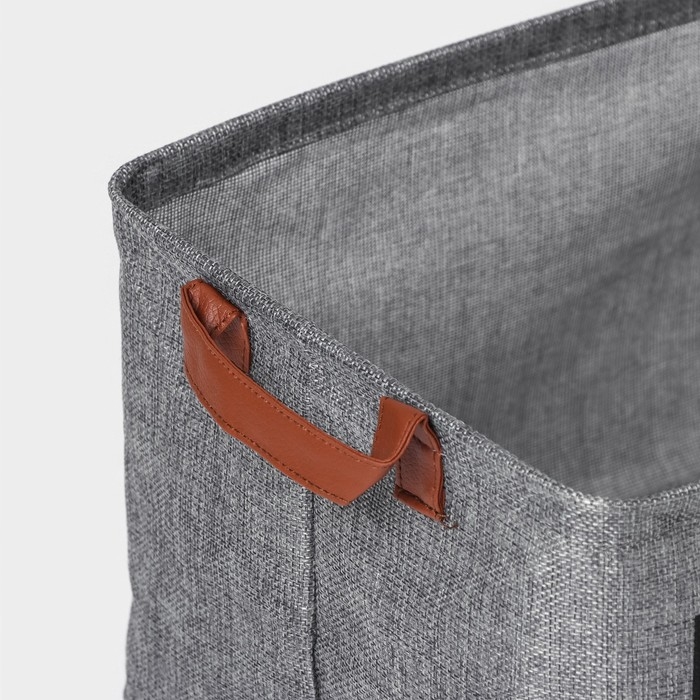 Корзина для хранения с ручками Доляна My Basket, 38×26×20 см, цвет серый Корзина для хранения с ручками Доляна My Basket, 38×26×20 см, цвет серый