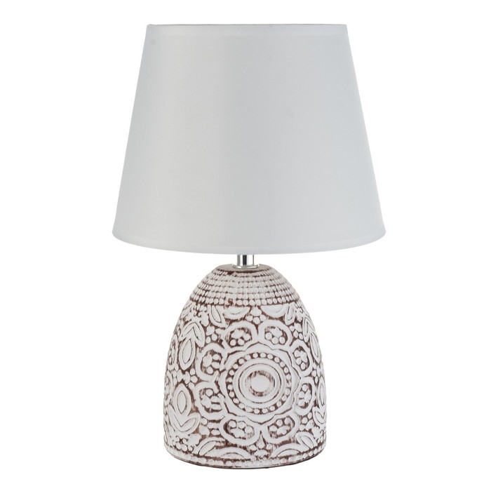 Настольная лампа Настольная лампа "Изабелла" Е14 40Вт бело-шоколадный 20х20х30 см RISALUX