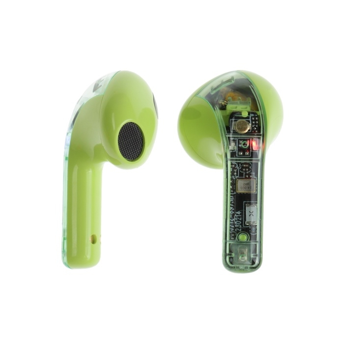 Наушники беспроводные R20, TWS, вкладыши, BT 5.3 , 30/200 мАч, шумоподавление, зелёные Наушники беспроводные R20, TWS, вкладыши, BT 5.3 , 30/200 мАч, шумоподавление, зелёные