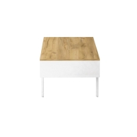 Стол журнальный Bergen, 100х50х35 см, дуб крафт золотой, белый