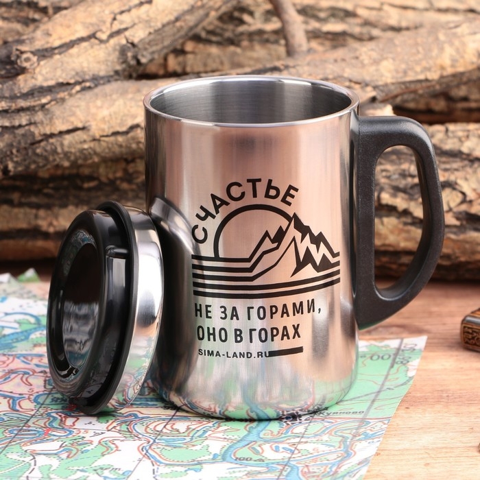Термокружка &laquo;Счастье в горах&raquo;, 350 мл