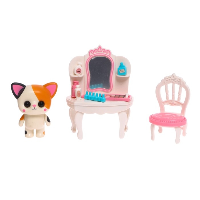 Набор игровой «Котик» с мебелью и аксессуарами, МИКС Набор игровой «Котик» с мебелью и аксессуарами, МИКС