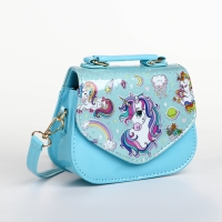 Сумка детская для девочки на клапане &laquo;Выбражулька&raquo;, цвет голубой