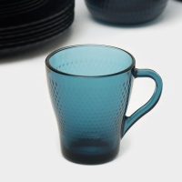 Набор столовый стеклянный &laquo;Идиллия&raquo;, 43 предмета, цвет лондон топаз