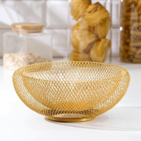 Ваза для фруктов &laquo;Сплетение&raquo;, 25&times;25&times;10, цвет бронзовый