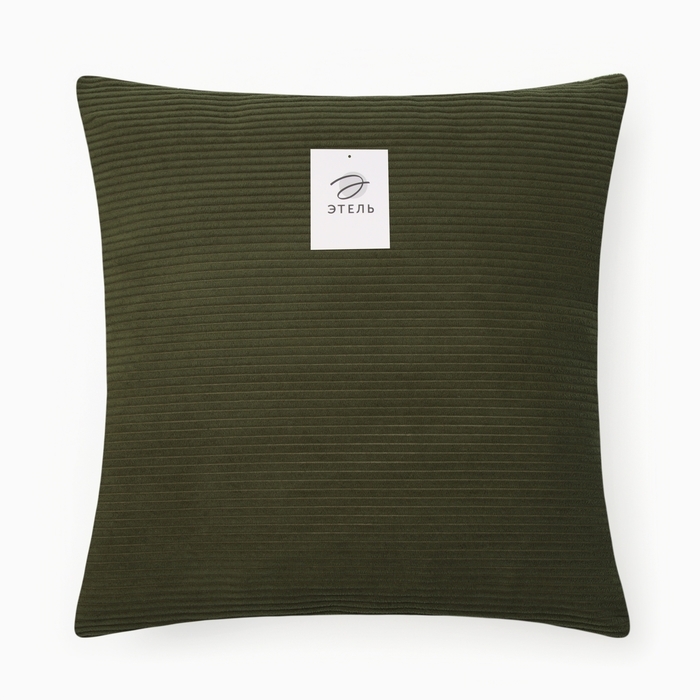 Чехол на подушку Этель Velour 43*43 см,  цв.зеленый, 100% полиэстер