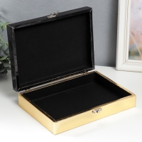 Шкатулка дерево "Розовые единороги на чёрном" кожзам глянец 5,5х24х17 см Шкатулка дерево "Розовые единороги на чёрном" кожзам глянец 5,5х24х17 см