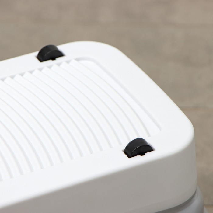 Ведро для уборки складное, 63&times;25&times;20 см (дно 53&times;17 см), цвет серый