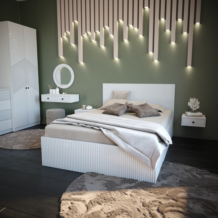 Тумба подвесная "Селин", 380х350х152 1 ящик, Белый, Белый Глянец, Черный