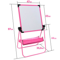 Детский мольберт &laquo;Премиум&raquo; в наборе с маркерами, мелом, губкой розовый