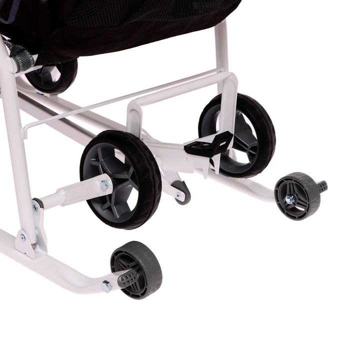 Санки-коляска &laquo;Наши детки 3-1К&raquo;, принт: в горошек шоколадный