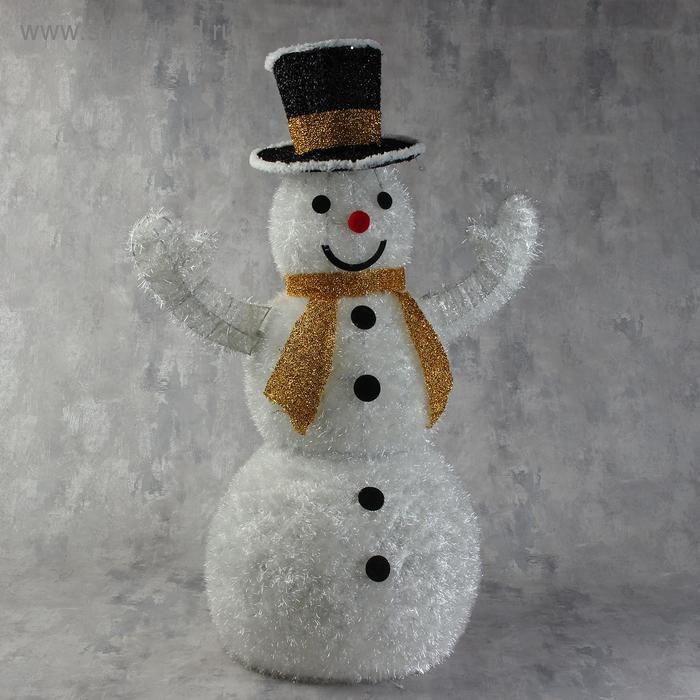 Светодиодная фигура &laquo;Снеговик&raquo; 60 &times; 85 &times; 40 см, металл, текстиль, 220 В, свечение белое